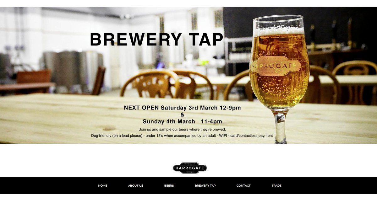 We've added a 'Brewery Tap' page to our website showing next dates we're open harrogatebrewery.com