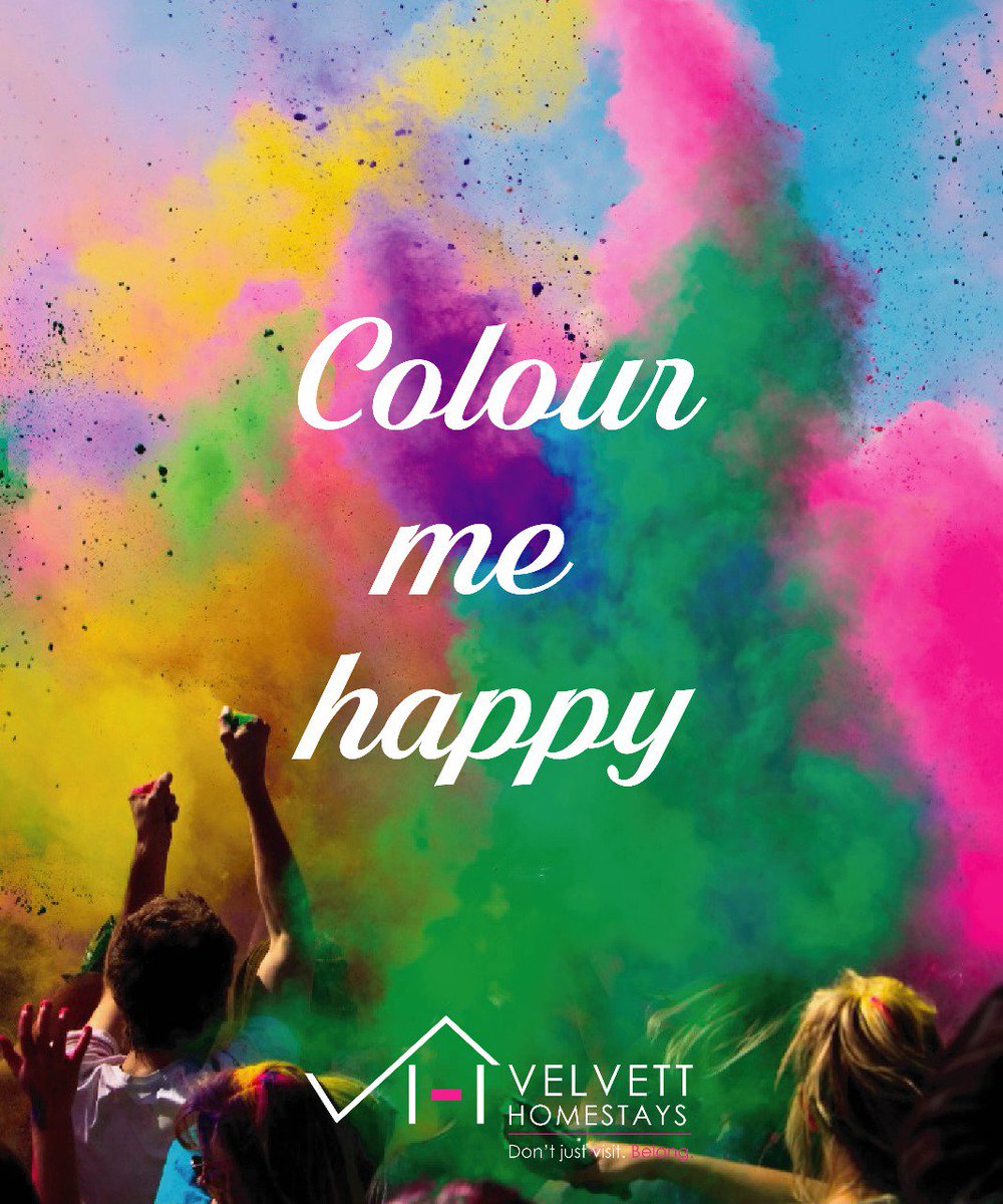 VHomestays's tweet photo. #Holi this festival is one to celebrate with gusto amongst friends, family &amp; strangers alike! Signifying the victory of good over evil, the arrival of spring, &amp; a time to forgive and mend relationships, emphasising the celebration of love &amp; breaks all barriers of discrimination. https://t.co/3pokRJzVti