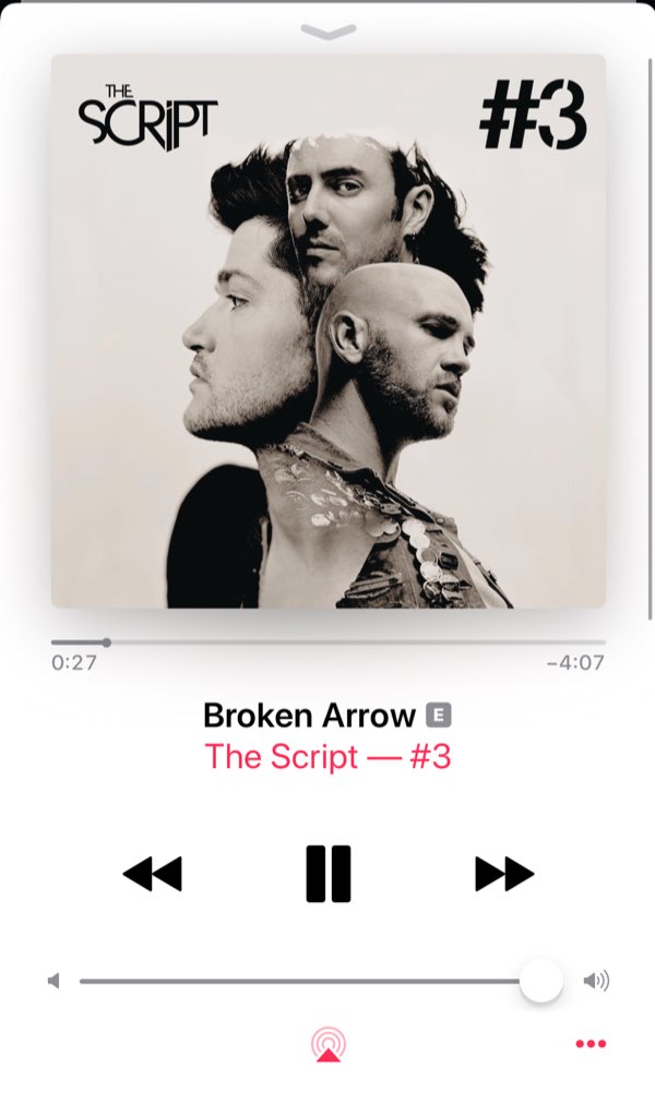scripttee's tweet image. Got @thescript on my way to work , this will get me through today 🙌🏼🤞🏼💕