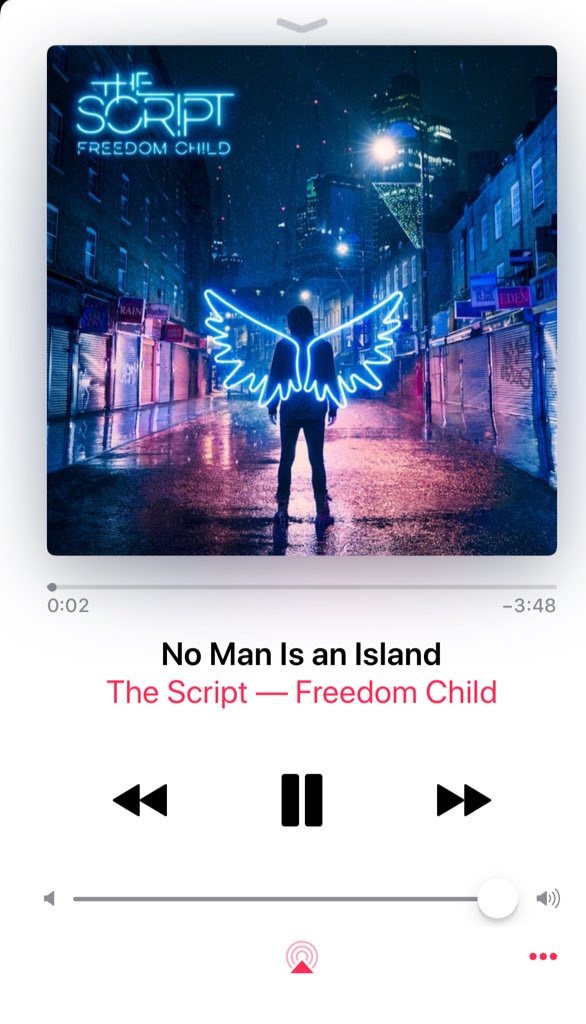 scripttee's tweet image. Got @thescript on my way to work , this will get me through today 🙌🏼🤞🏼💕