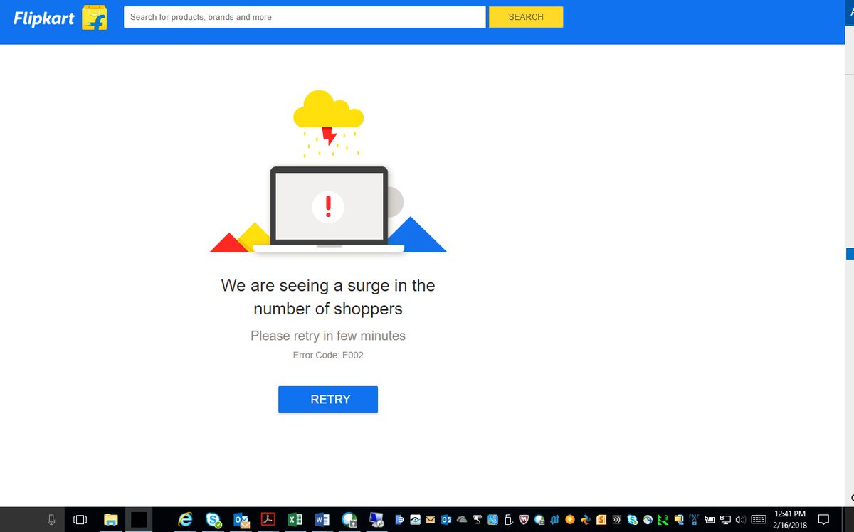 ailsharad's tweet photo. @Flipkart  Flipkart down for users https://t.co/2ea0Ejraa5