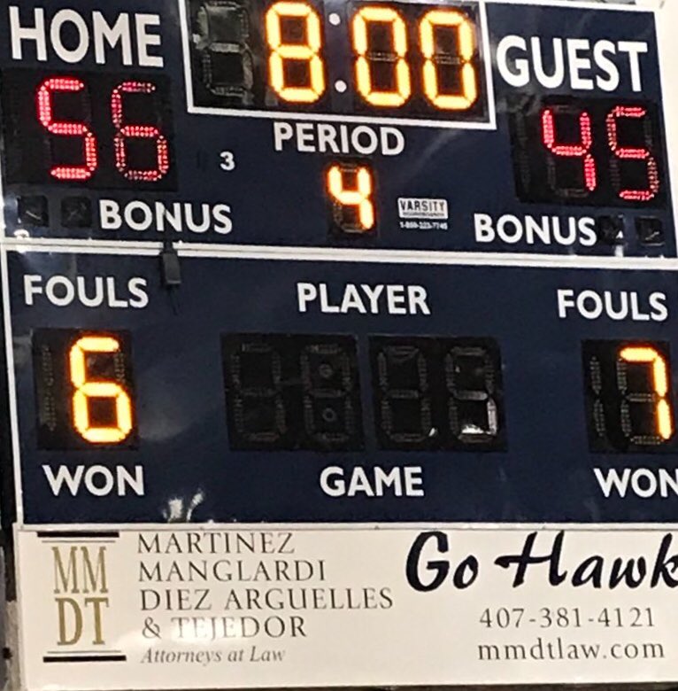 GBB-<a href="/LHHS_GirlsBball/">LH Girls Basketball</a> takes down #StCloud 56-45 in the #FHSAA 8A Region 2 Quarterfinals. #WinAndAdvance