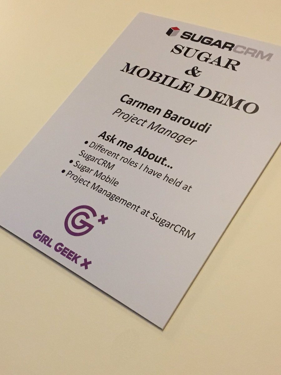 GirlGeekX's tweet image. So many things to learn at tonight’s #GirlGeekXSugarCRM! #techdemos @LifeAtSugar