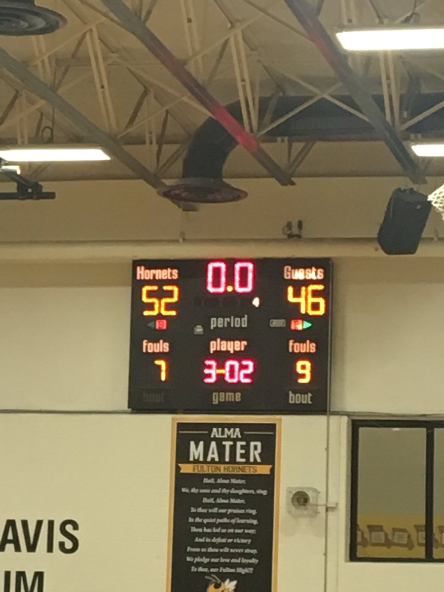 FHSHornets's tweet image. That’s a WIN for Varsity Lady Hornets against Hannibal Lady Pirates 52-46 @FPSHornets @FPSActivities #Fultonproud