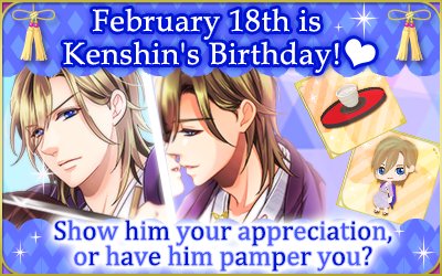 Voltage_SLBP's tweet photo. Kenshin's NEW birthday stories are here! Join Kenshin's boys for an artistic celebration, then let Kenshin celebrate your birthday to get Kenshin's favorite Fashion Items, too! #HBD_Kenshin https://t.co/5eZXUcjkuM