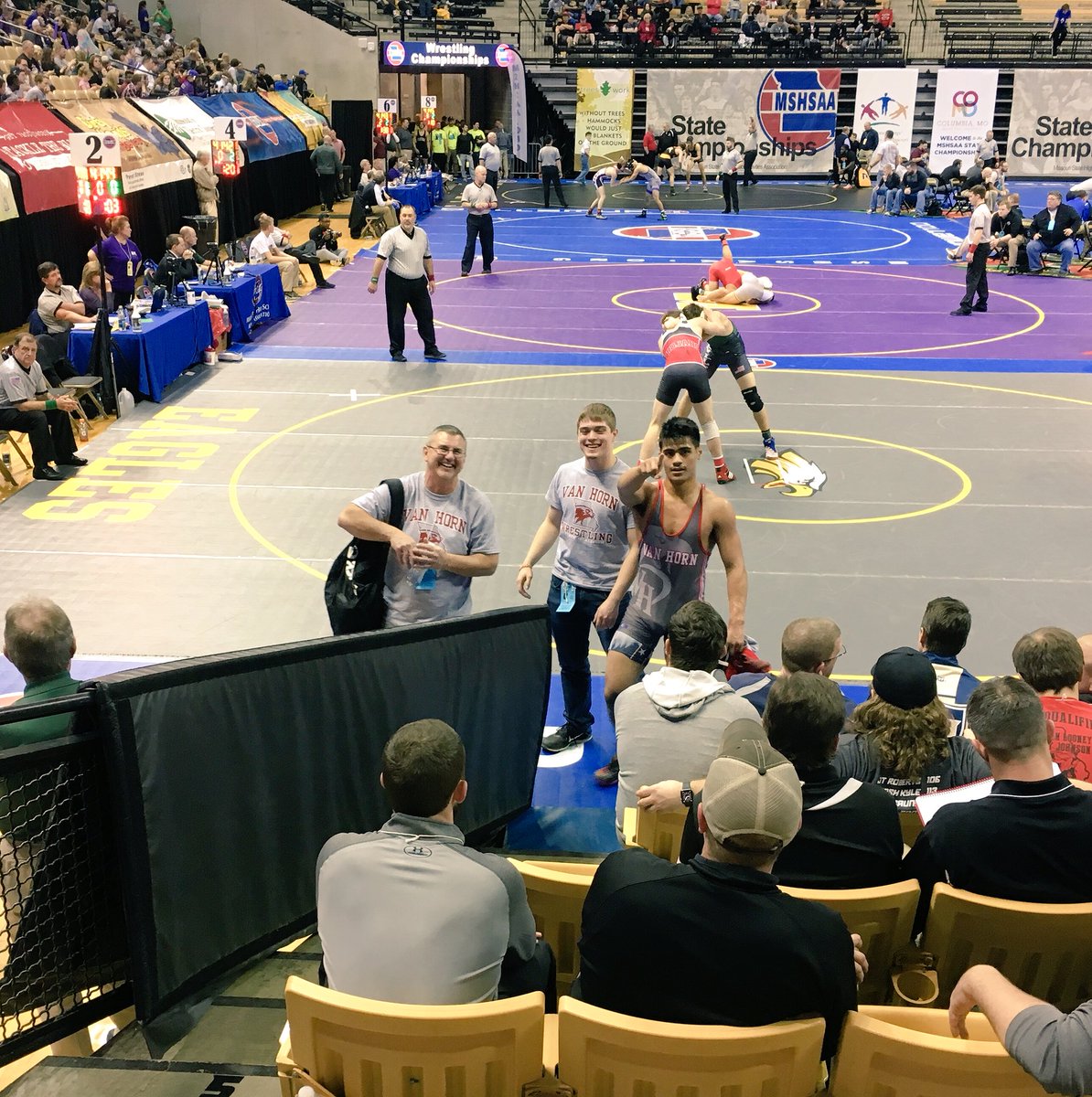 vanhornfalcons's tweet photo. STATE 🤼‍♂️🚨: Kenny Maluia (SR. 170)  goes to work on Ft. Zumwalt South, 16-6 victory!  💪 #VHFalcons #ISDStrong https://t.co/DUhJae78Yj