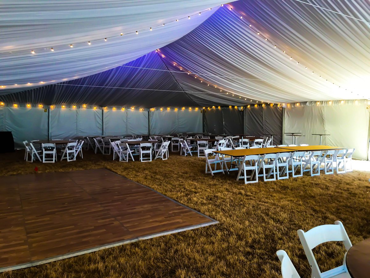 We are proud of our team of drivers and installers. Look at this amazing 50x80 tent they setup in Colleyville today! #tentlife #wedding #eventrental