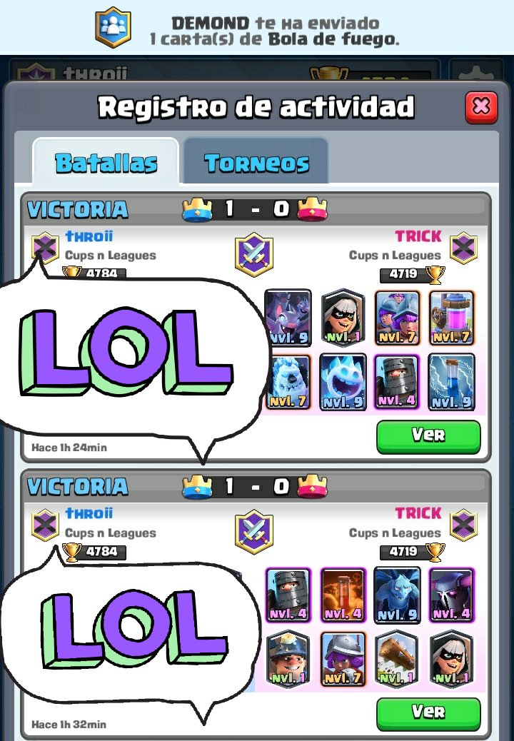 Y con este ya son 7 victorias consecutivas a nivel individual y 7 victorias consecutivas ganando el equipo <a href="/HakunaMatata_CR/">The Hot List</a> !
¡Estamos en la final de la <a href="/HakunaCup/">Hakuna Cup™</a> !