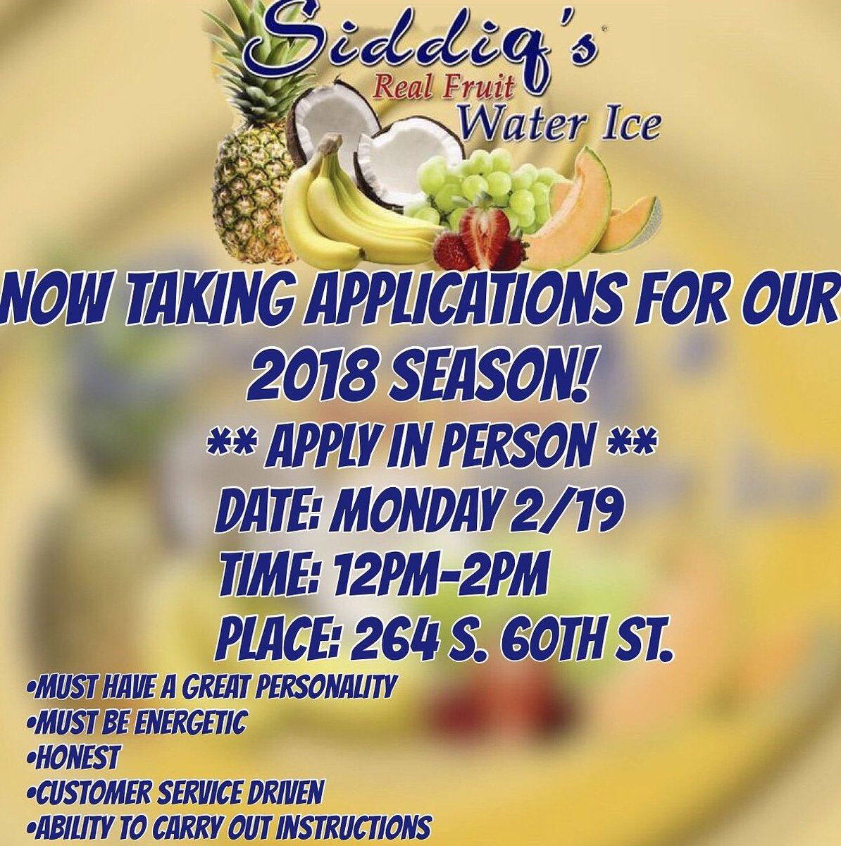 *** Reopening March 12, 2018***