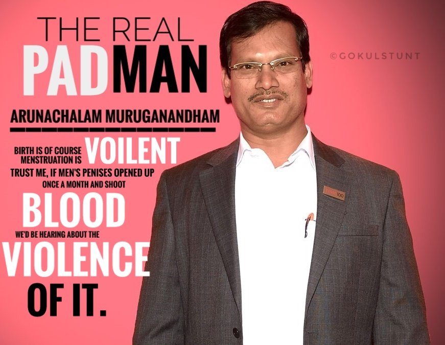 Gokulstunt's tweet photo. #padman_challenge
#arunachalammuruganadham #mobile_edit📱
#menstruation
#respect_womens. https://t.co/QJx7D4jjWc