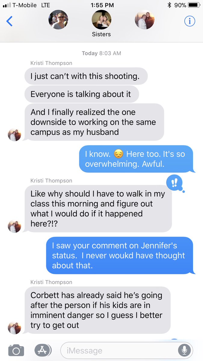 janelldsimmons's tweet photo. I’ve tried &amp; failed to find words today. I keep coming back to this convo with my sis this AM. She &amp; her husband teach HS on the same campus &amp; now they actually have to discuss how to make sure at least one of them gets home to their toddler. We should not be living like this. https://t.co/vjo3AEUoUj