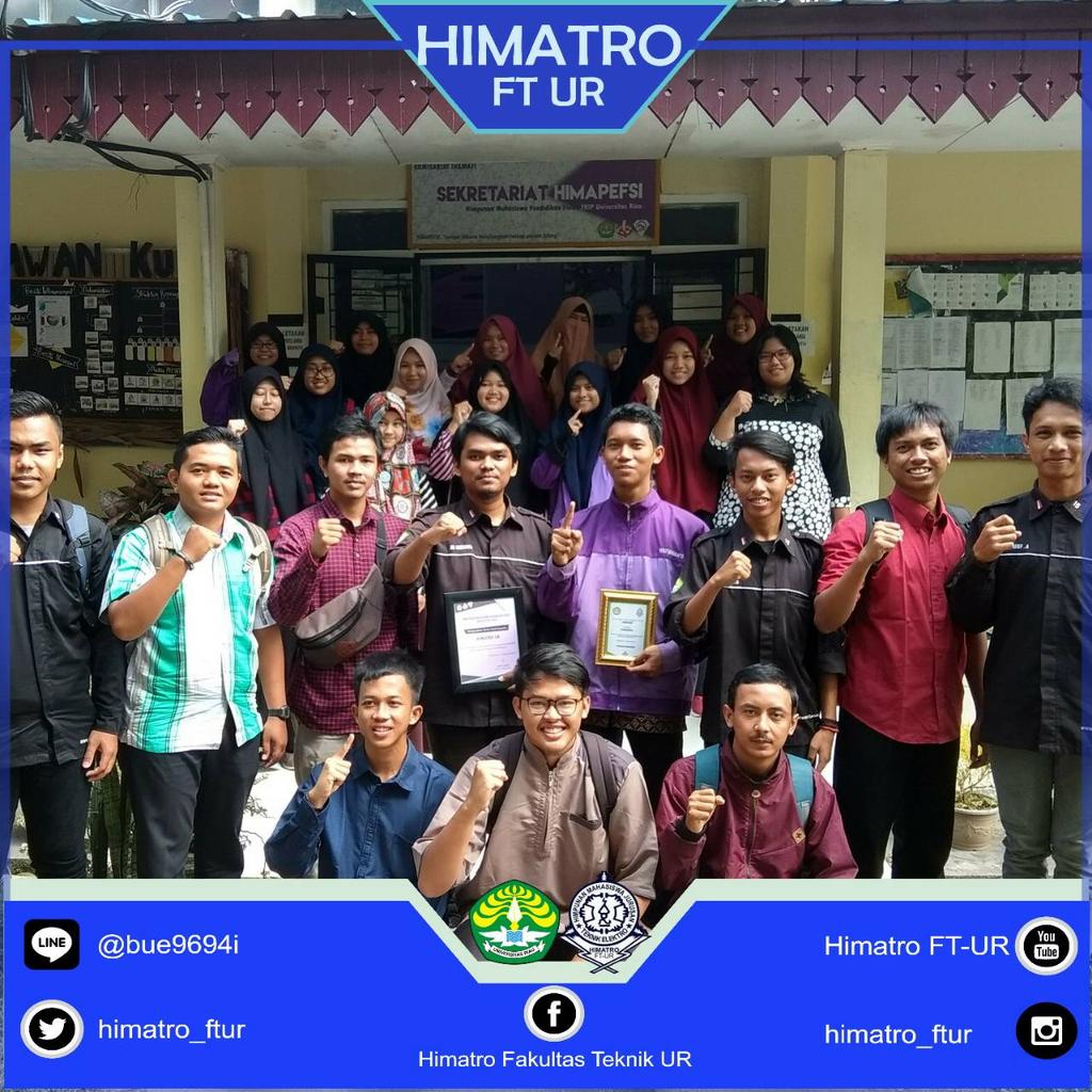 HIMATRO_FTUR's tweet photo. [Himatro_Info]
♢
Jum'at, 16 Februari 2018. Kunjungan eksternal perdana Himatro ke Himapefsi(Himpunan Mahasiswa Pendidikan Fisika).
♢ https://t.co/eZ2v69wzsT