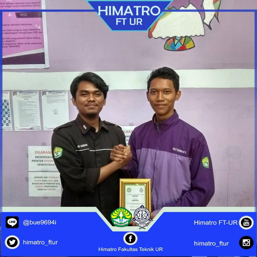 HIMATRO_FTUR's tweet photo. [Himatro_Info]
♢
Jum'at, 16 Februari 2018. Kunjungan eksternal perdana Himatro ke Himapefsi(Himpunan Mahasiswa Pendidikan Fisika).
♢ https://t.co/eZ2v69wzsT
