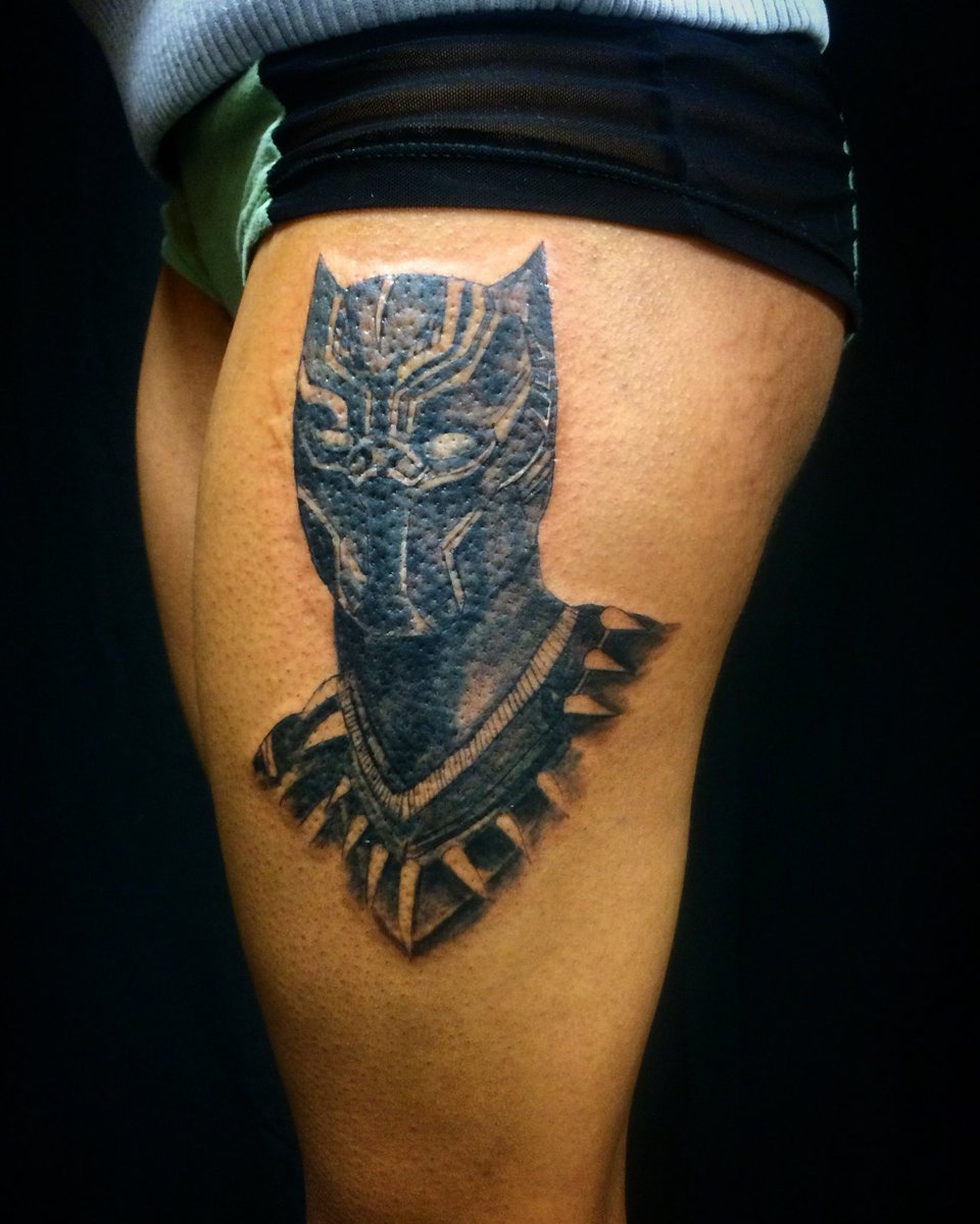 MagnumTattooSupplies on Twitter Wakanda Forever  malotattoo did this Black  Panther tattoo done using magnumtattoosupplies  blackpanther  marvel avengersinfinitywar tattoo ink blackpanthertattoo inkedup  httpstco4hcSQd6AiN 