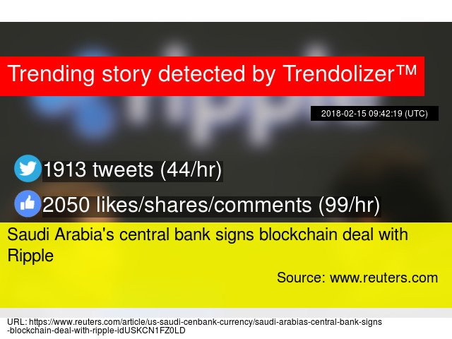 Bitcoinolizer's tweet image. Saudi Arabia&apos;s central #bank signs blockchain deal with #Ripple #blockchainsoftware #financialtechnology... bitcoin.trendolizer.com/2018/02/saudi-…