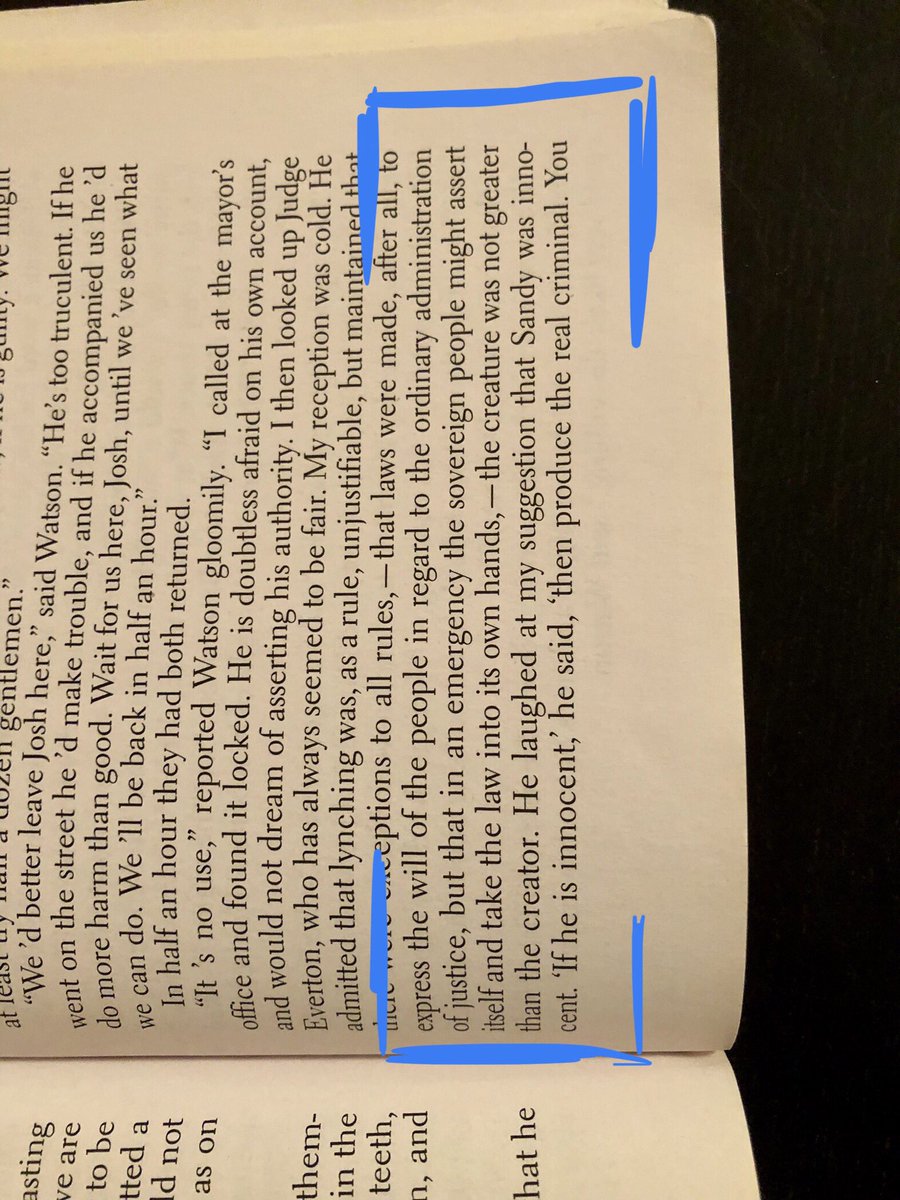 _mishtidas's tweet photo. I find it interesting that this quote is very similar to the Virginia and Kentucky resolutions from history when Jefferson says the govt can rise no higher than its source, the people. The judge here says that the people should take justice into their own hands (lynching) #tmot22 https://t.co/U4RjOkqE9u