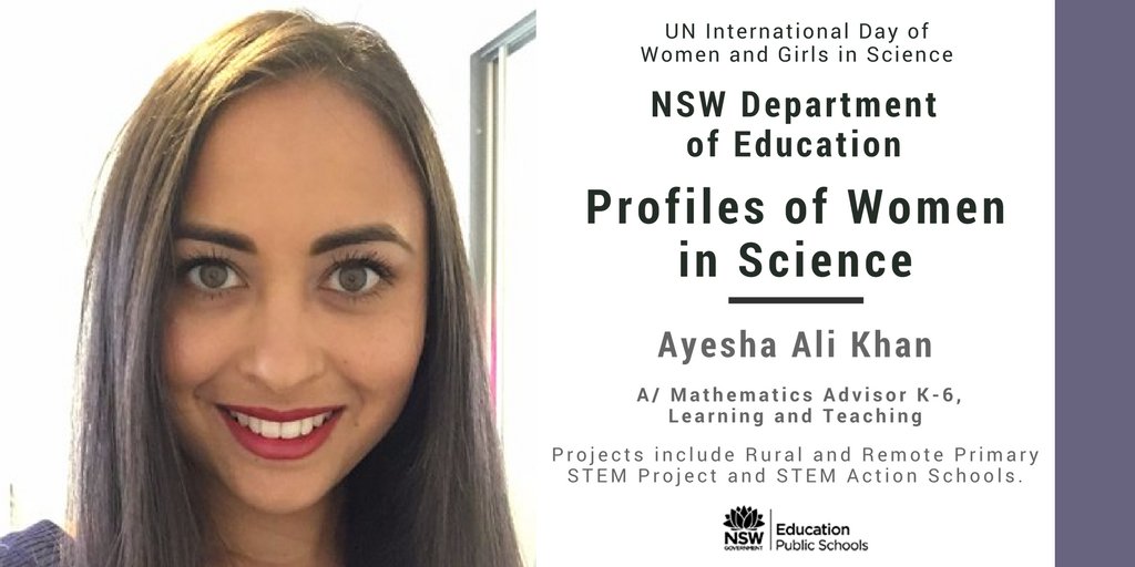 learnPSNSW's tweet photo. NSW Department of Education is celebrating the UN Day of Women and Girls in Science by highlighting the work of the Women in our organisation. Please join us by tweeting the women and girls in your school! #IDWGS2018 #WomenInScienceDay #WomeninSTEM https://t.co/fQiK9gP5hG