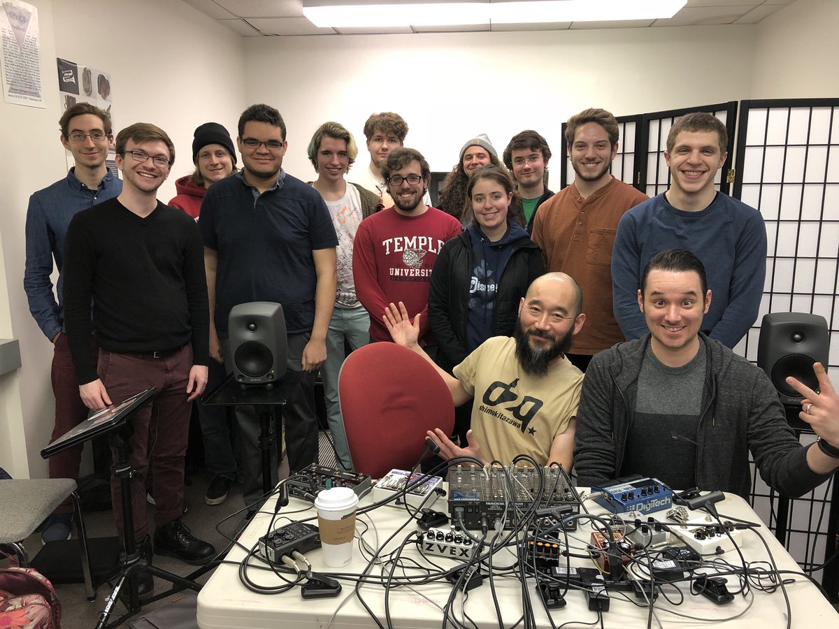 beep_TU's tweet photo. Toshimaru Nakamura visited our students @TempleUniv last week. What an inspiring day! It was particularly wonderful for the students of BEEP to improvise with him. Thank you so much, @toshimarunakam ! https://t.co/sTRPTcmcUv