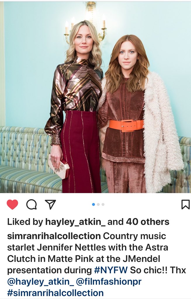 NettlesNation's tweet photo. .@JenniferNettles &amp; @Brittanysnow looking ever so chic during #NYFW at the @jmendel presentation. https://t.co/YyRzbE4nuC