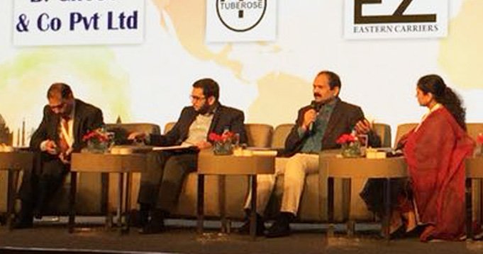 ICRISAT's tweet photo. Dr B Rajendar, Joint Secretary, Crops &amp; Seeds, Ministry of Agriculture and Farmers Welfare, @GovtOfIndia_, talked about machine harvestable #chickpea varieties developed by @ICRISAT during a panel discussion on India’s Pulse Production at @IPGAPulses #IndiaConference2018 #pulses https://t.co/2tSLZdD13j