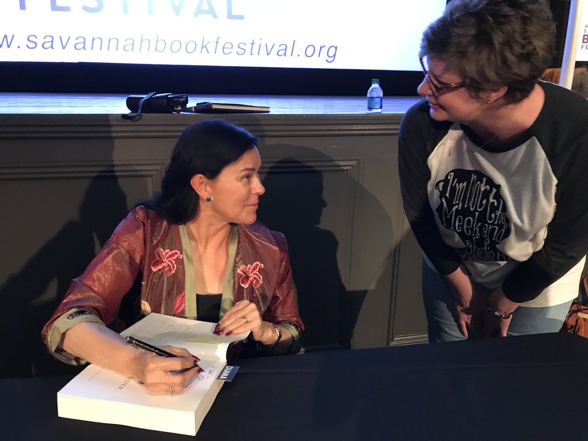 KateRKeith's tweet image. Thank you @Writer_DG for making my birthday perfect. We loved having you in Savannah, Ga! I hoped 2 ask you 1 question: You explained that the story has evolved and changed shape through your writing process. Is there any part of the story you would have changed in hindsight?