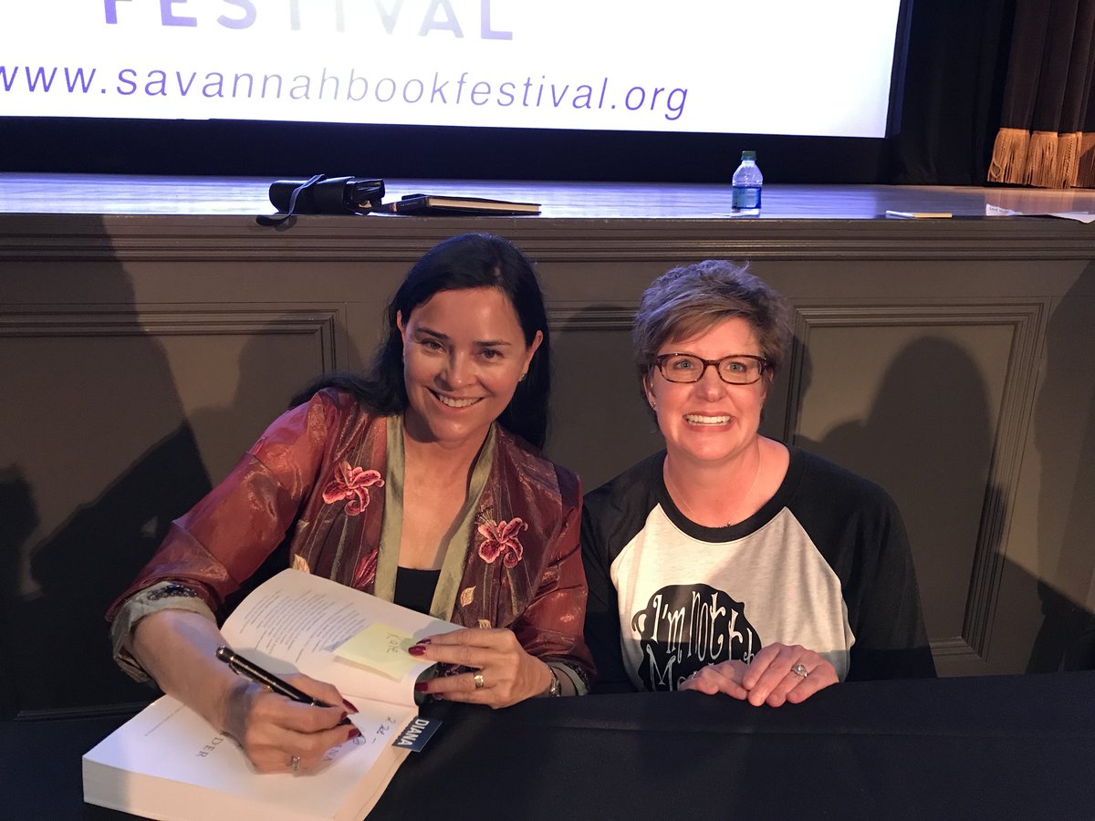 KateRKeith's tweet image. Thank you @Writer_DG for making my birthday perfect. We loved having you in Savannah, Ga! I hoped 2 ask you 1 question: You explained that the story has evolved and changed shape through your writing process. Is there any part of the story you would have changed in hindsight?