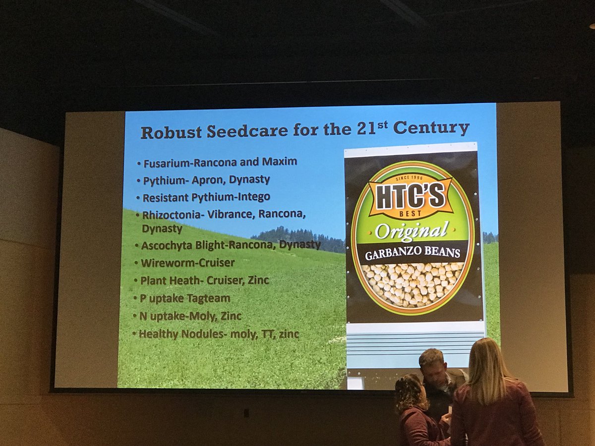 grossphillip's tweet photo. Listening to @TMC_Cat lay down the law for nutrient requirements and seed protection of #garbonzos Great informative meeting by HTC. There’s a harsh world of nasties underneath. https://t.co/nMJylTxDr4