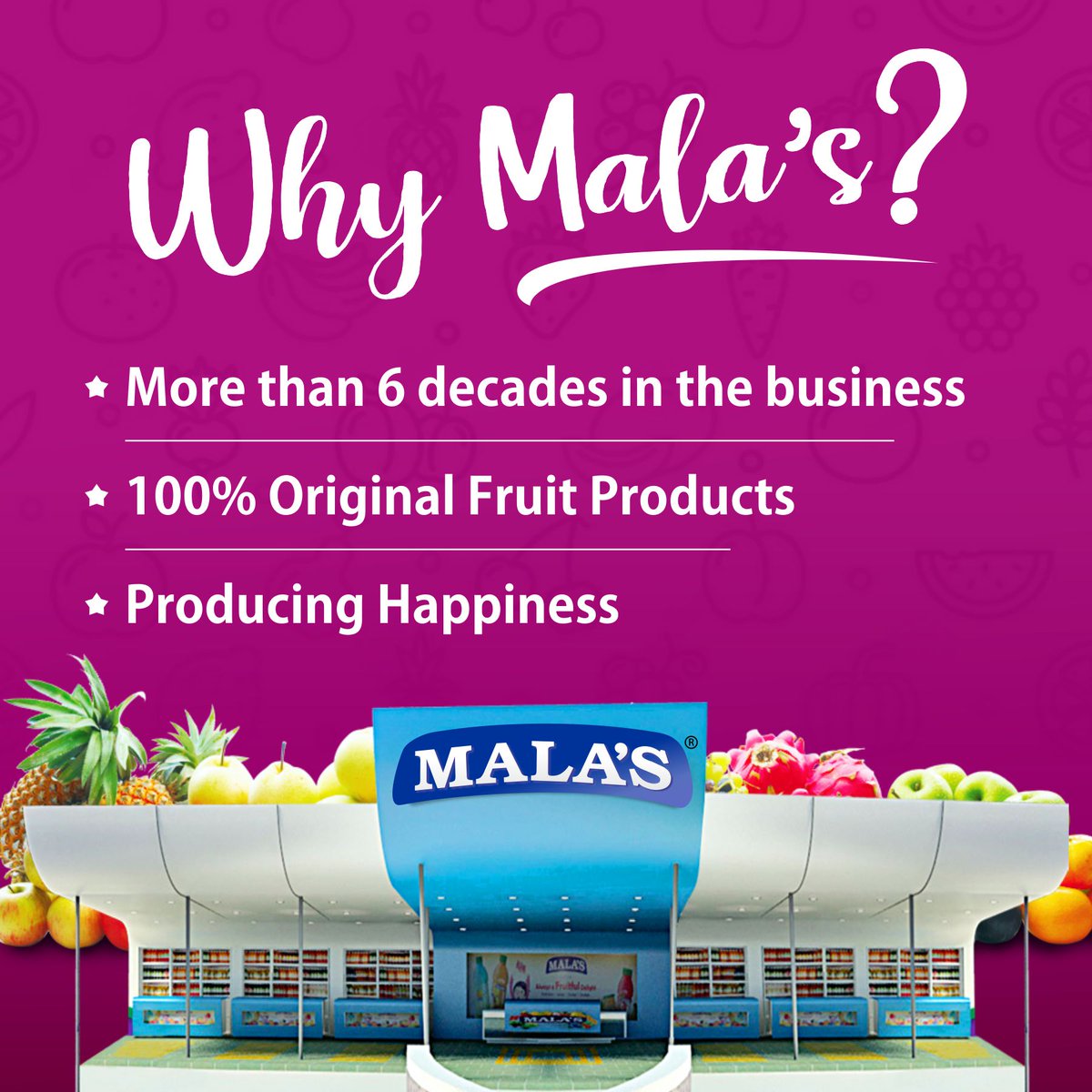 malas_fruit's tweet photo. Mala's fruit products are serving its customer with the same passion and quality! We thank everyone who stood with us on this beautiful journey! Let's come together to witness more such glorious years!
#qualityproduct #beautifuljourney #gloriousyear #happy @malas_fruit https://t.co/GlAYndbcYB