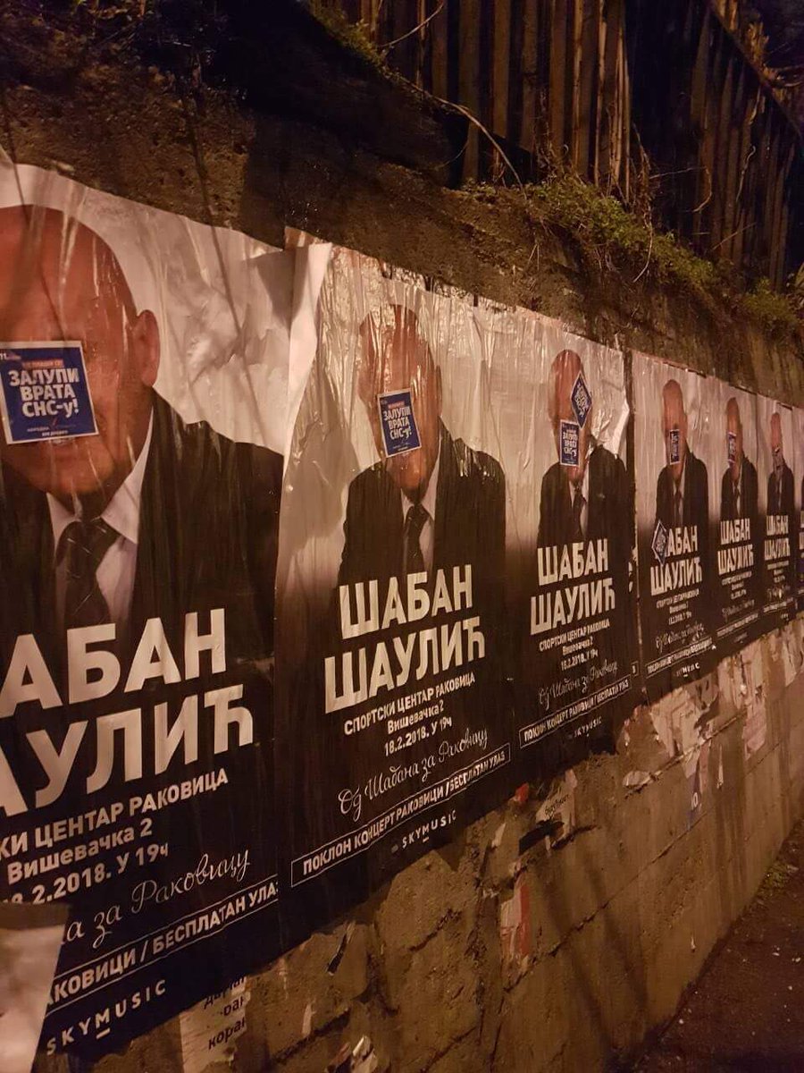 Srbija2017's tweet photo. @StrankaNarodna @VladoGeorgiev Samo teško djubre može Šabanu Šauliću preko face da lepi neka govna. Baš mi se gadite... https://t.co/0DcfIdIhuL