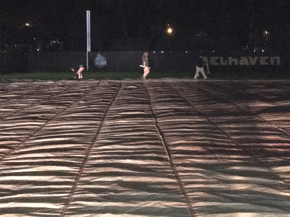 BUCoachGriffin's tweet image. Midnight tarp pull!  #WeatherProblems