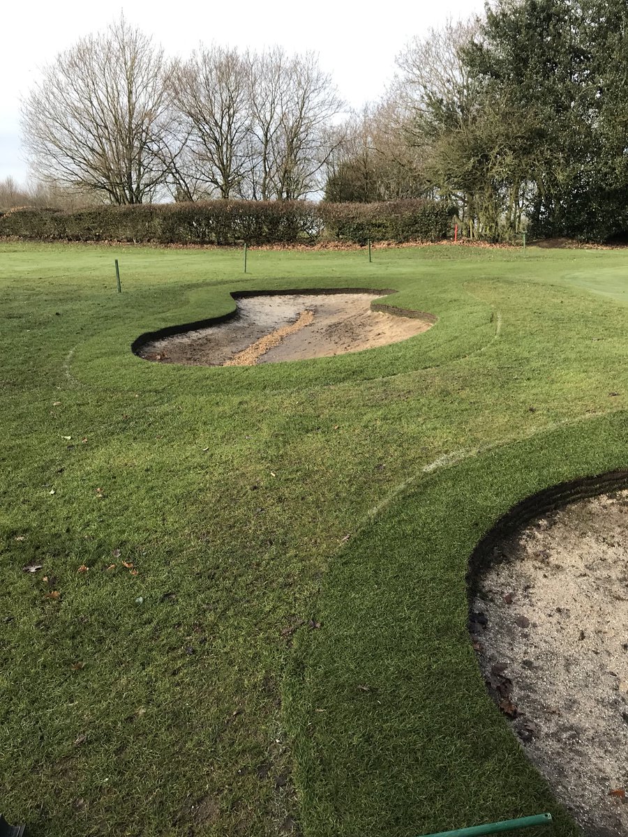 MartinDavidGuy1's tweet photo. @WestEssexGC Bunker reconstruction complete at 3rd hole st the West, New sand to follow. https://t.co/SRofyk0wbQ