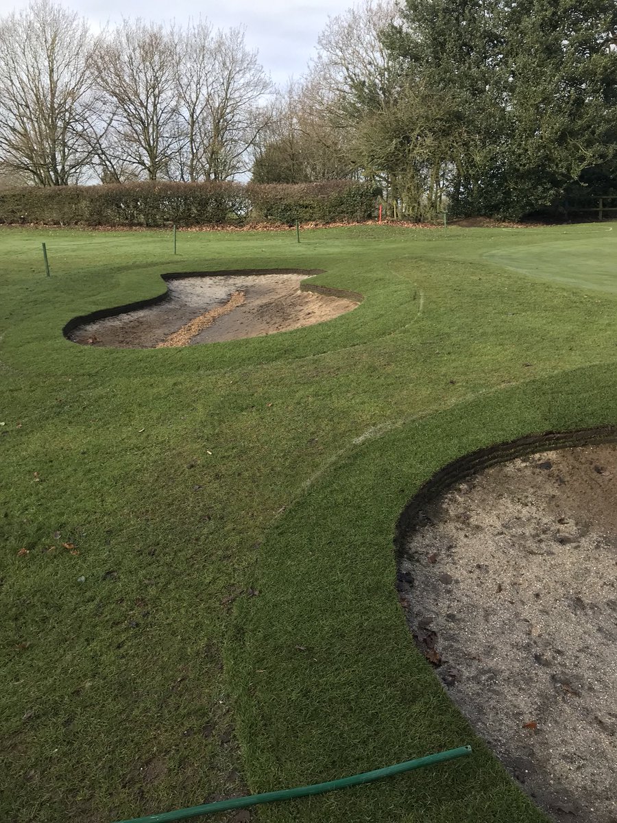 MartinDavidGuy1's tweet photo. @WestEssexGC Bunker reconstruction complete at 3rd hole st the West, New sand to follow. https://t.co/SRofyk0wbQ