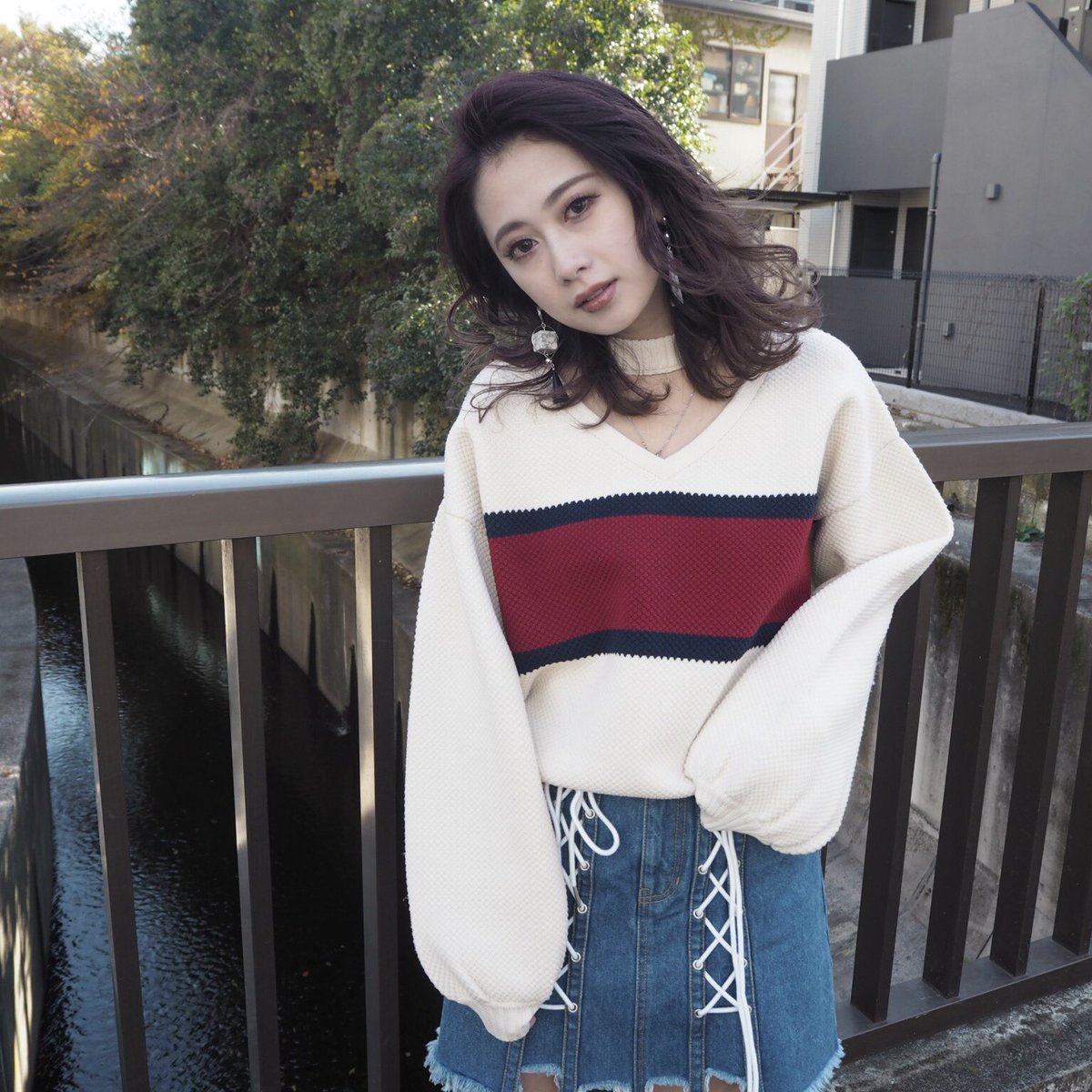 MURUA_care's tweet photo. 👑大HIT中ニット再入荷👑
完売していた大人気のニットがついに
再入荷しました❣️
インパクト大なラインはインスタ映え
間違いなし！

 #バストラインニット
￥5,400(+tax)
GET👉https://t.co/cWpJYztCYc https://t.co/l9hLqWQJz7