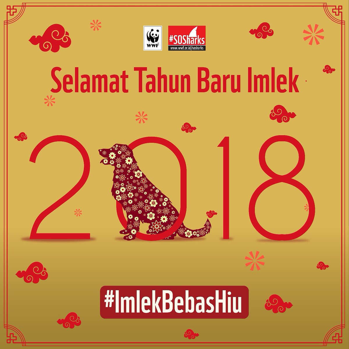WWF_ID's tweet photo. Selamat Tahun Baru Imlek! Semoga kebahagiaan dan kesejahteraan menyertai kita semua. Selamat berkumpul bersama keluarga, Sobat. Pastikan tetap #ImlekBebasHiu di tahun anjing ini, ya! https://t.co/CkM0G3Thpy