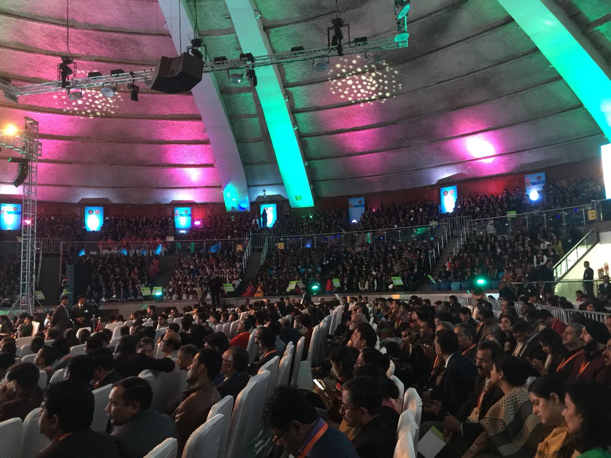 PMOIndia's tweet photo. All set for #ParikshaPeCharcha. Several students to interact with PM @narendramodi during the programme, which will begin shortly. https://t.co/FufdrTfV1P