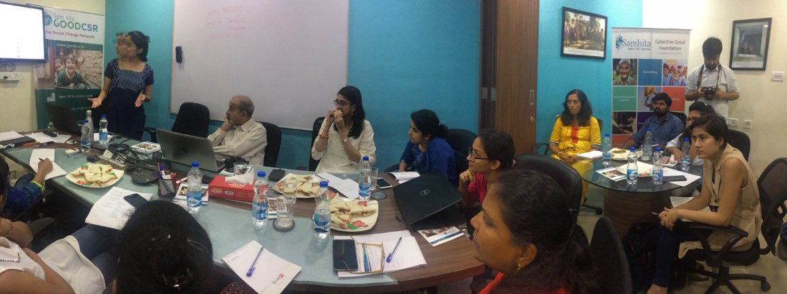 samhitaCGF's tweet photo. NGOs get a first hand demo of the #GoodCSR platform at Samhita's capacity building workshop @salaambbayorg @Srujna_CNE @ANIMEDHTrust @TCF_wildlife @angelxpressorg @Vidya_India https://t.co/tzhyRYQdc6
