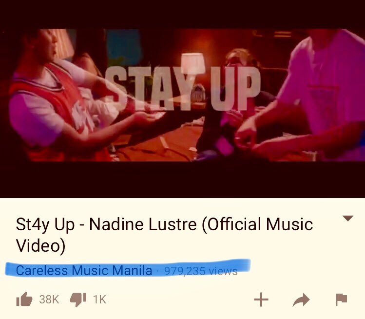 Almost a million views and counting! #St4yUpByNadineLustre  #JadineRevolution