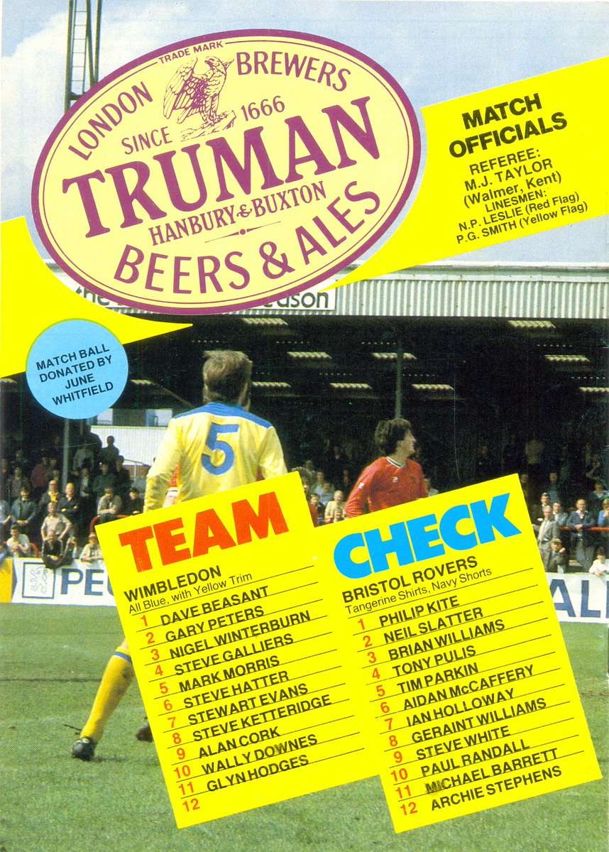 footyscan's tweet photo. A programme that will be of interest for @AFCWimbledon supporters.... A Division Three encounter during their rise up the league. From 8th October 1983 v @Official_BRFC I believe the match ended up 1-1 #PloughLane #footballfamily #programmes #programmecollectors https://t.co/VswAkuAhZm