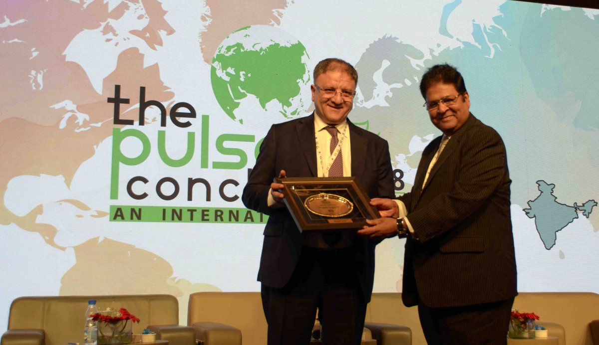GlobalPulsesGPC's tweet photo. Great presentation of GPC President @huseyinarbel at #PulsesConclave on the opportunities to modernize India's #pulses sector, involving #retail and #agriculture https://t.co/gwl9ekLdQp