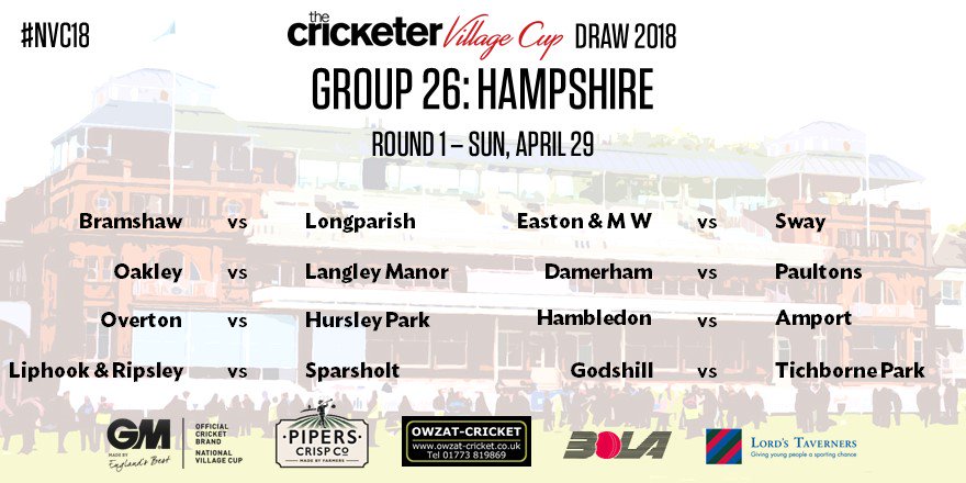 Liphook &amp; Ripsley won the Hants region in 2017 and fell to a heart-breaking one-run defeat to Rockhampton in the first national round. #NVC18