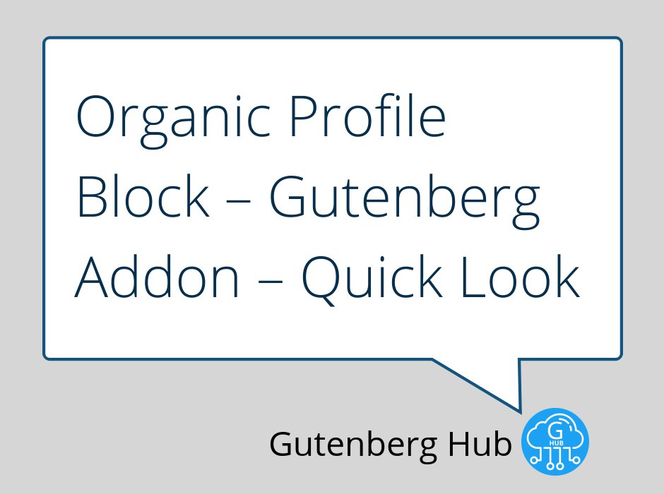 GutenbergHub's tweet photo. "Thi profile block by @organicthemes is an excellent solution for creating author profiles on posts, staff or employee pages, and testimonials." Have a quick look. https://t.co/Y4JoXlzfgL #ProfileBlock #Gutenberg #WordPress #Gutenbergaddon #Gutenbergplugin https://t.co/zSNQauvCIr