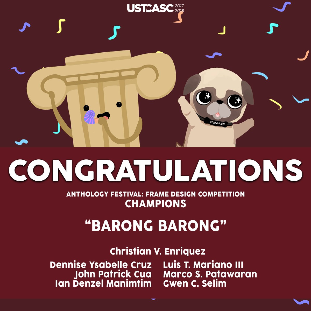 ustcasc's tweet photo. We are champions! Congratulations to all winners in the competitions in the recently concluded Anthology Festival! Keep making us proud! UST Arki represent! https://t.co/Xq9GnDP9nA