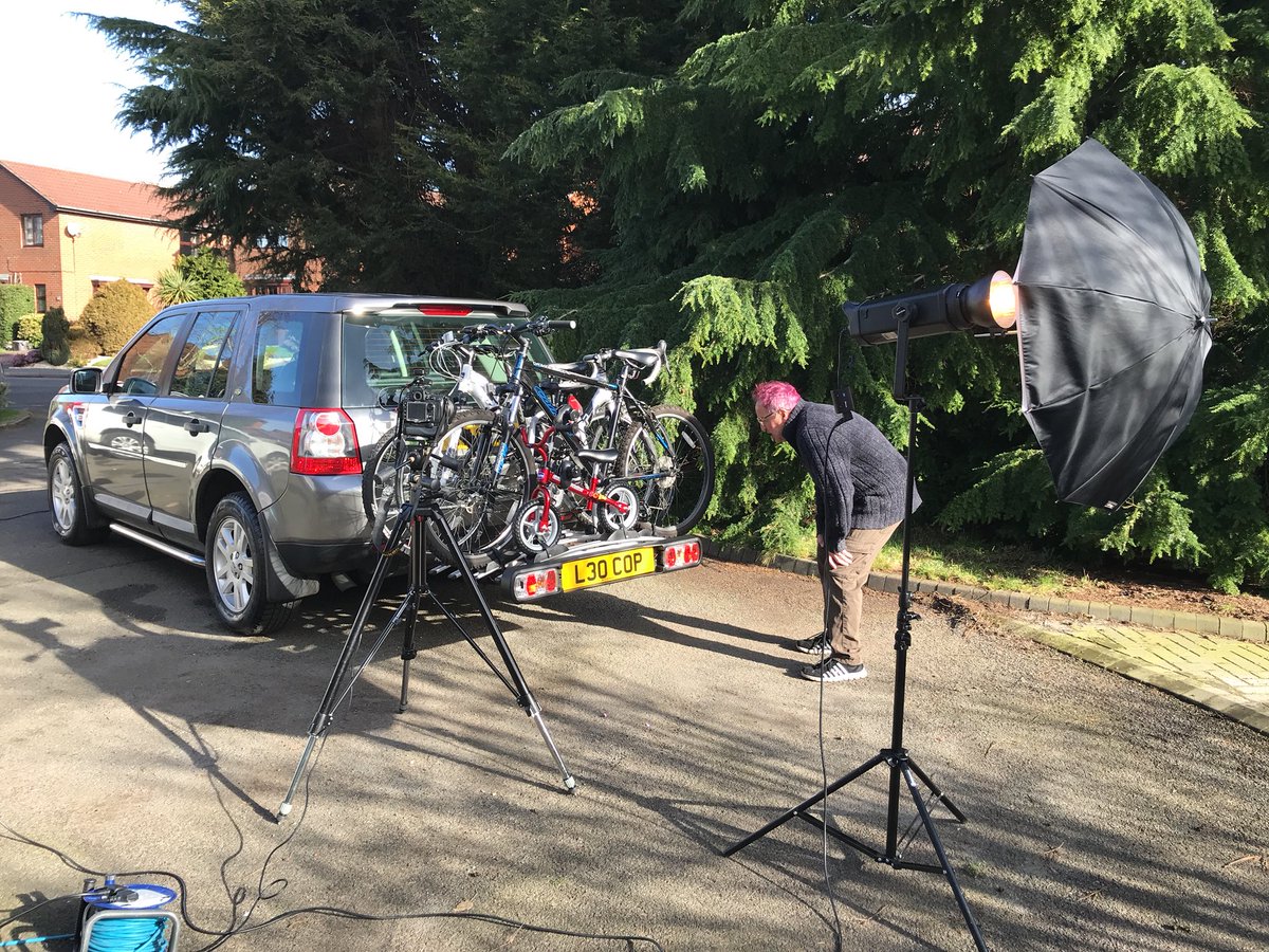 1stImageDesign's tweet image. Lovely day for another photo shoot, cycle carriers today 😁