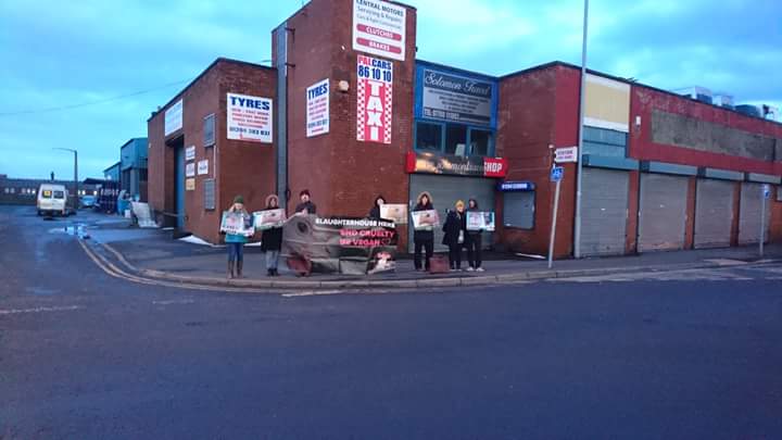 Thank you to everyone who joined our vigil on Monday <3  

The slaughterhouse was closed but we were still able to raise awareness of its exsistence. 

We had lots of support with 3 people offering to buy us coffee and someone saying they would like to join us in the future. :)