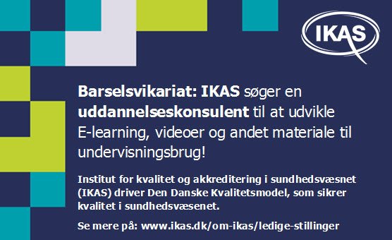IKAS Danmark on Twitter: "IKAS søger snarest muligt uddannelseskonsulent (barselsvikar). https://t.co/VZZhjfewZh #job #uddannelseskonsulent #DDKM https://t.co/Bh4lc9TPLt" /