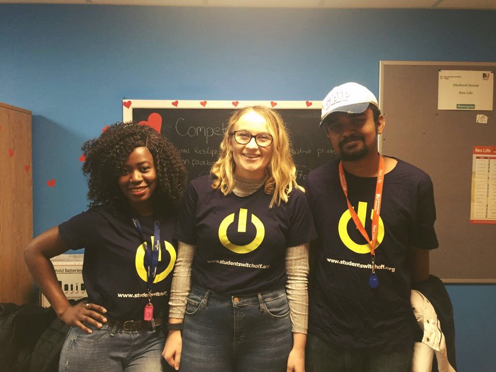 #Volunteering opportunity for BU students! We need extra ambassadors for our #studentswitchoff halls visit next week>> subu.org.uk/volunteering-o… Lots of prizes to be won! 💚🎉🙌