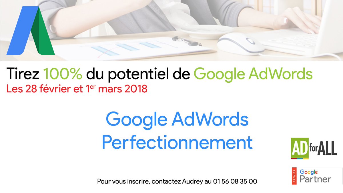 Animés par <a href="/FKAdforall/">Francis KANDJIAN</a> , deux jours de #formations #Google #AdWords pour se perfectionner et maîtrisez les fonctionnalités avancées. 📢