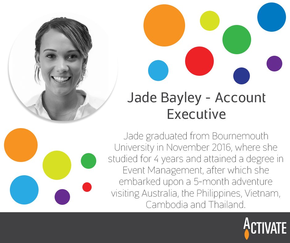 Activate_Events's tweet photo. Meet Jade Bayley, our Account Executive! #eventprofs #Activateyourevents https://t.co/UEJWXMUvuL