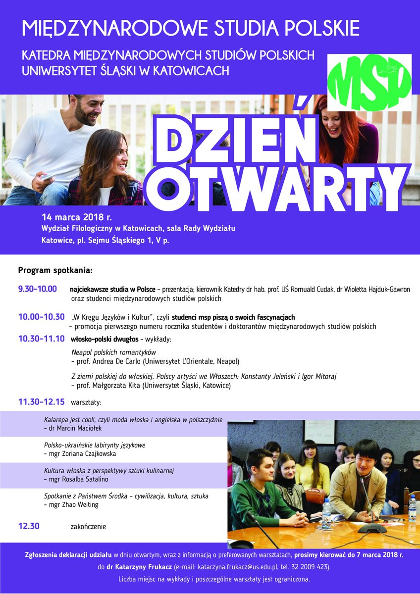 msp_us's tweet photo. 14.03.2018 odbędzie się #dzień otwarty międzynarodowych studiów polskich. Zapraszamy #nauczycieli i #uczniów szkół ponadgimnazjalnych do udziału! Zgłoszenia przyjmujemy do 07.03. Szczegóły: https://t.co/o2dUFmbnOZ @USinKatowice @tamboragnieszka #msp #study #invitation https://t.co/iLZOgiMWc9