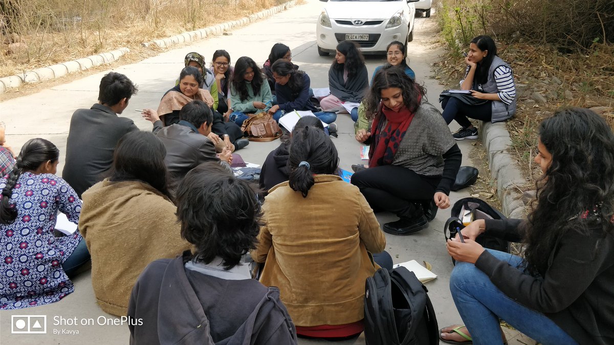 KavyaMunduri's tweet photo. We're not against learning but we're against VC, his attendance mandate and he's authoritarian admin. #NotMyVC #NotOurVC #ReclaimJNU #JNU #LongLiveJNUCulture https://t.co/rnptAxQ2Fs